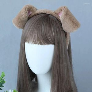 Imperméables Doux En Peluche Chien Oreilles Bandeau Mignon Dessin Animé Femmes Filles Enfants Fête Festival Fantastique Accessoires De Cheveux Furry Animal Hairband