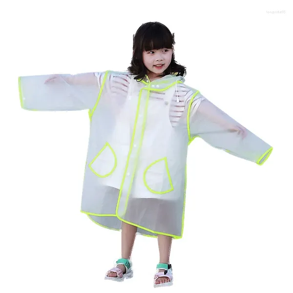 Chubasqueros Chubasquero Transparente Niños Poncho De Lluvia En General Borla Con Capucha Capa Impermeable Para Niños Para Niñas Y Niños