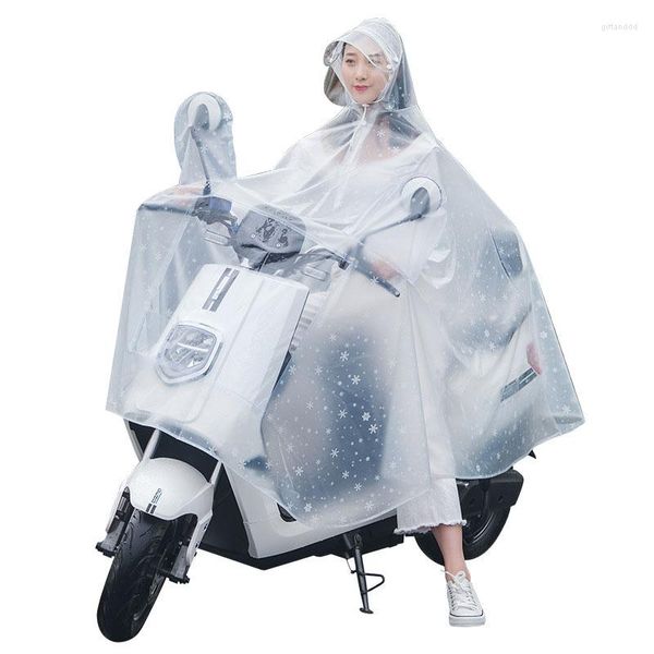 Imperméables tendance batterie voiture électrique imperméable à la mode Transparent une pièce PVC adulte moto Poncho