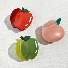 Regenjassen Trendy Acetaat Oversize Apple Vorm Haarklauw Clip Voor Vrouwen Meisjes Elegante Paardenstaart Fruit Haarspeld Accessoires Geschenken 2024