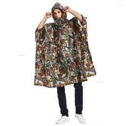 Imperméables ultralégers 210T Taffeta imperméable à l'eau 3000mm extérieur multifonctionnel imperméable camouflage poncho peut également être utilisé auvent