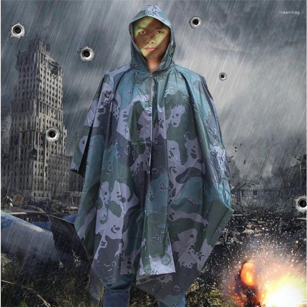 Imperméables Poncho imperméable Camouflag extérieur multifonctionnel randonnée manteau de pluie hommes respirant mince imperméable disponible pour la vente en gros