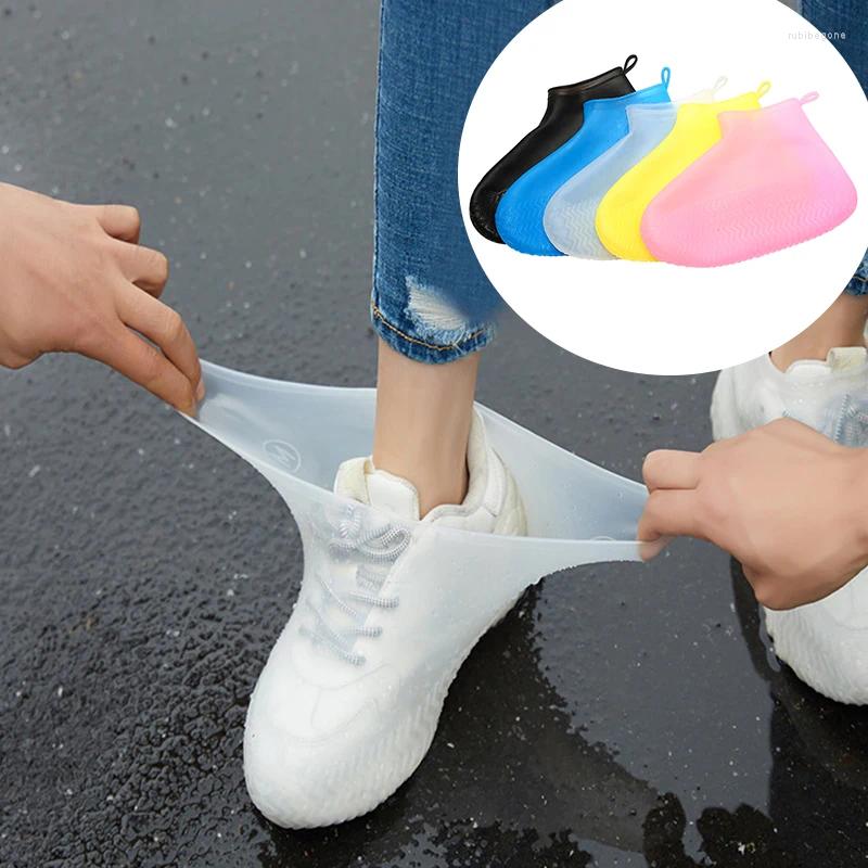 Raincoats Waterproof Shoe Covers Silicone Anti-Slip Rain Boots Cover Unisex Sneakers Protector For Outdoor Day Protectors Shoes