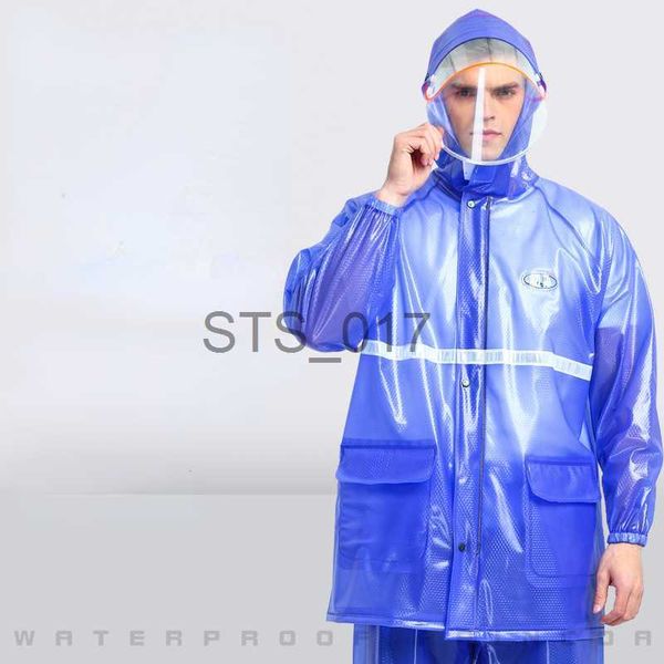 Imperméables Imperméable Épaissir PVC Split Imperméable Femmes Hommes Moto Imperméable Pêche Pluie et Pantalon De Pluie Costumes De Protection Vêtements De Pluie x0724