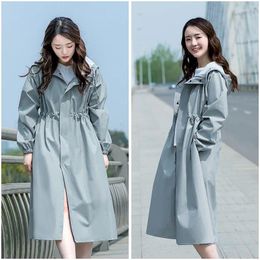 Manteaux imperméables pour femmes adultes, imperméable, résistant à la pluie, pour tout le corps, veste simple, Poncho Long, vêtements de pluie
