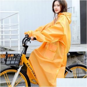 Ranquers jaune long arc-decourci électrique Motorcycle de moto poncho manteau transparent augmenter le costume imperméable épais