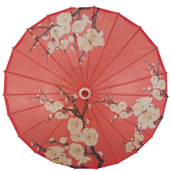 Parapluies en papier anti-pluie Artisanat traditionnel chinois Poignée en bois Papiers à l'huile Parapluie Fête de mariage Scène Performance Props Top Qualité