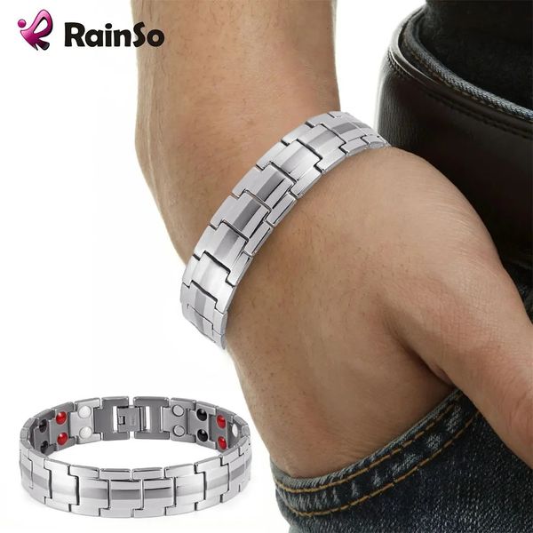 Rainso mode bijoux guérison sapin magnétique Bio énergie Bracelet pour hommes tension artérielle accessoire femmes Bracelets cadeaux 231225