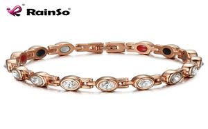 Rainso Bracelets en cristal magnétique Bracelets strass bijoux femmes accessoires sain Bio énergie hologramme Germanium Bracelets J2830450