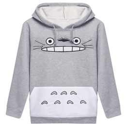 Raisevern 3D Dikke Sweatshirt Harajuku Cartoon Totoro Dier kat Print Vrouwen Cosplay Pak Hoodie Lente Herfst Buiten Kleding cot215o