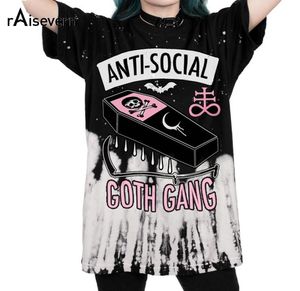 Raisevern Nuevo ANTISOCIAL Impresión 3D Camiseta GOTH GANG Harajuku Punk Camiseta Verano Estilo Ropa Tops Tallas grandes Dropship Y200107974145