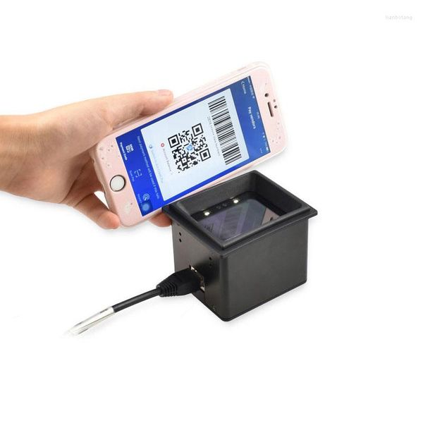 Rakinda RD4600 Scanner de codes à barres à montage fixe USB/RS232 1D/2D QR pour la numérisation d'écran de téléphone