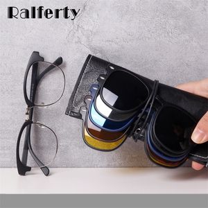 Ralferty aimant lunettes de soleil hommes femmes marque de luxe mâle polarisé UV400 haute qualité 5 en 1 Clip sur monture de lunettes W220331