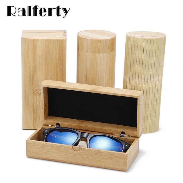 Ralferty étui à lunettes en bois fait à la main cylindre carré dur bande de bambou étui à lunettes de soleil lunettes lunettes boîte à lunettes funda gafas 240122