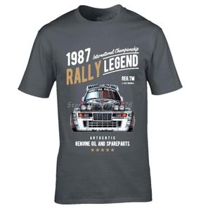 Motif de légende du rallye avec 1987 Lancia Delta Integrale HF Car Men Summer Brand Coton Hip Hop Fitness Clothing Men T-shirt 2204071607711
