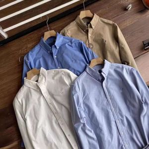 Ralp Laurens Polo Designer Shirt Rl Top Quality Blouses Chemises à manches longues Paul Polo classique Coton Coton Coton pur Slim White Mente Mentide Femme