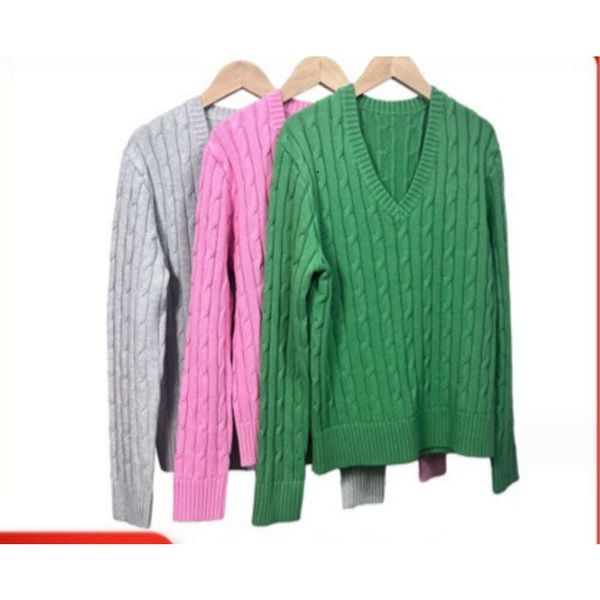 Ralp Laurens Polo Designer Sweater RL Prilleurs de qualité supérieure Top Quality Automne et hiver Pull brodé de pâte en laine en V
