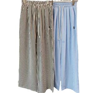Ralp Laurens Polo Pants Designer RL Luxe mode heren broek breedpoten broek voor dames valt lang los slanke gestreepte casual vloer slam broek
