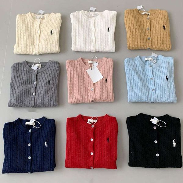 Ralp Laurens Polo Sweater Designer RL Luxury Fashion Fashion Womens Pulls en tricot Pony Pony Broidered Cardigan Trend Tend