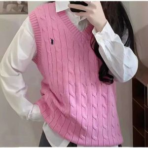 Ralp Laurens Polo Vest Designer RL Luxury Luxury Fashion Sans manches Chabarts pour femmes Camis Summer Pony Pony Broidered Tricoted Top-Colar