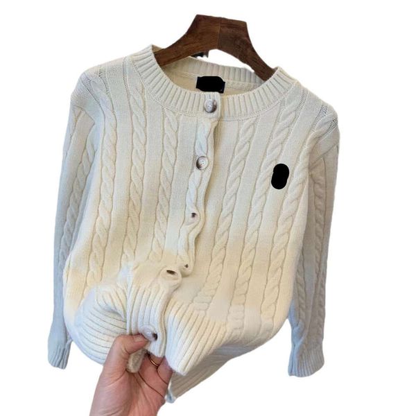 Ralph Designer Men Laurene Sweater Top Quality Femme's Old Money Style Cardigan Femme à manches longues Treot Route Cou Twisted Flow