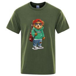 Ralph Polo Shirt Gentleman Teddy Bear Singer Men T-shirts Imprimez Coton Sum