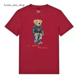 Ralphe Laurene Shirt Ponyball Men's Polo Original Design Classic Men's T-shirt Pure Cotton Tissu lisse Soft Bear Loose Ralp Laurens Polo 518 377 611