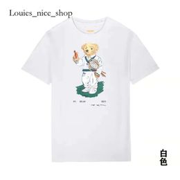 Ralphe Laurene Shirt Rl Shirt 24SS Ponyball Men's Polo Original Design Classic Men's T-shirt Pure Cotton Tissu lisse Soft Bear Loose Ralp Laurens Polo 215 532