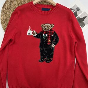 Ralphe Laurenxe Bear Graphic brodery Sweater Designer Brand Womens Ralphe Laurenxe Sweater Fashion Tricoted Ralphe Laurn Womens Prillets Pullover 180
