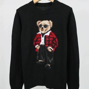 Ralphe Laurenxe Bear Graphic broderie Sweater Designer Brand Womens Ralphe Laurenxe Sweater Fashion Tricoted Ralphe Laurn Womens Pulls Pullover 118