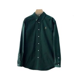 Ralphs Designer Laurens Shirt Top Quality Line Poney coloré Chemise à rayures brodées Mode féminine Chemise polyvalente de style vieil argent