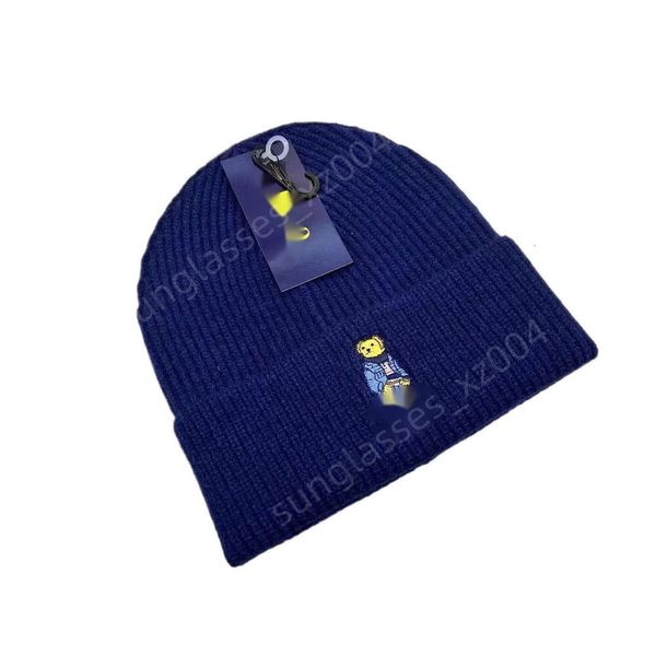 Ralphs Designers Bonnet Rond Top Qualité Mode Chapeau Polo Chapeau Petit Ours Laine Tricoté Chapeau Hommes Et Femmes Hiver Tricoté Chapeau Chaud Coton Chapeau Laine Chapeau