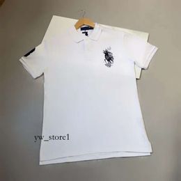 Ralphs Lauren Polos Designer Tops Polo Hommes Paul T-shirts Big Horse America RL Broderie Femmes Lettre T-shirts Impression Polos Été Casual Manches Courtes 6184