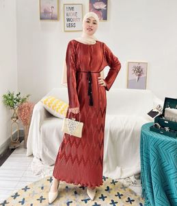 Ramadan Eid Mubarak Moslim Mode Geplooide Jurken Voor Vrouwen Hijab Lange Jurk Abaya Dubai Turkije Islam Vestidos Robe Longue Femme