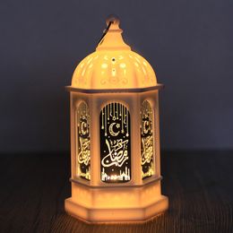 Ramadan Little Lantern Lampe Art Retro Eid Al-Fitr Festival LED Electronic Night Light Boldle Poldle Poldlers Ornements Home Decoration