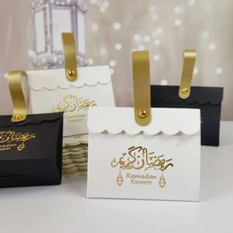 Ramadan Mubarak Kareem Candy Box para Eid Al Fitr Party Bolsas PAQUETA DE REFORMA DE REFORMA MUSLIM AR ÁRA