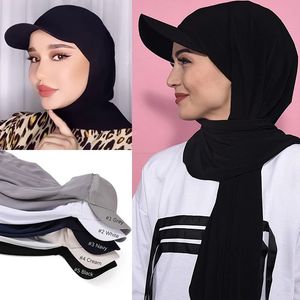 Ramadan mode musulmane prêt à porter Hijab écharpe châle Hijab casquettes de Baseball Bandana Abaya Turban chapeau pour les femmes 240125