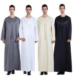 Ramadan Muslim Men Clothing Jubba Thobe Long Dress Pakistán Dubai Arab Djellaba Kaftan Abaya Servicio de adoración de túnica de oración islámica 8473712