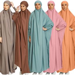 Ramadan prière musulmane Hijab Robe vêtement femmes à capuche Abaya couverture complète Jilbab Niqab Islam dubaï modeste Robe 220714