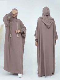 Ramadan Niqab Khimar musulman Abaya Dubaï Turquie Islam Vêtements de prière Robes africaines pour femmes habiller Kaftan Robe Femme Musulmane 240410