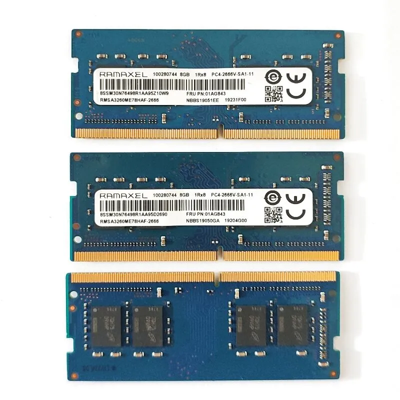 Ramaxel Rams DDR4 8GB 2666666MHzラップトップメモリ​​DDR4 8GB 1RX8 PC4-26666V-SA1-11 SODIMM 1.2V 260PIN