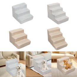 Rampes pour chiens escaliers escaliers forme de pente douce pour les lits hauts et le canapé de couverture amovible durable Échelle à haute densité Sponge anti-glissement