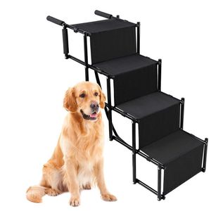 Rampas Casa para perros calientes Escaleras para perros Escaleras para mascotas Escaleras para perros pequeños Gatos Rampa para mascotas Escalera para camas altas, camiones, automóviles Escalera plegable liviana