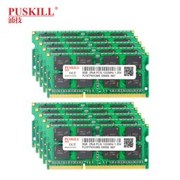 RAMS 10 PCS PUSKILL Mémoire d'ordinateur portable RAM RAM DDR3 DDR3L 204PIN 4GB 2 Go 8 Go 1600MHz 1333MHz Notebook Memoria Wholesale