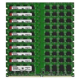 RAMS 10 stks bulk/lot DDR2 2GB 800MHz PC26400 DIMM Desktop Ram 240pin 1.8V Non ECC Computer 2GB RAM Random Chips