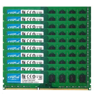 RAMS 10pcs Mémoire de bureau DDR3 RAM 8 Go 4 Go 16 Go 1066 MHz 1333MHz 1600 MHz PC3 8500 10600 12800 240pin 1,5 V Memoria DIMM RAM