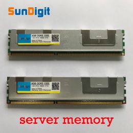 RAMS 2PCS / BAG pour Hynix DDR3 4 Go 8 Go DDR3 1333MHz PC310600R 2RX4 ECC REG RDIMM RAM DDR 3 1333 Seule garantie de la durée de vie de la mémoire du serveur