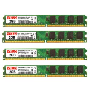 RAMS 4PICES SET DDR2 2GB 800MHz PC26400 DIMM Desktop PC RAM 240 PINS 1.8 V non ECC 2RX8 2SIDES, 8chips par côté NOECC