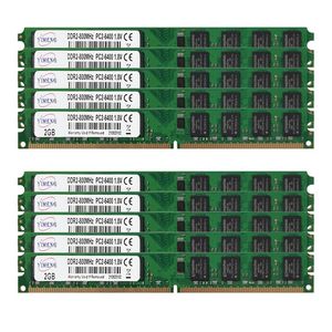 RAMS 50PCS DDR2 2GB 800MHz 667 UDIMM RAM PC2 6400 240pin 1.8 V non ECC Inconteint Compatible Toutes les cartes mères Mémoire de bureau DDR2 RAM