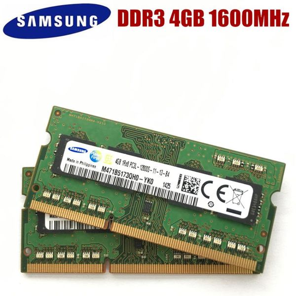 RAM 8GB 4GB 2GB PC3L 12800S DDR3 1600 Memoria para computadora portátil 8G 4G 2G 1600MHZ Módulo para computadora portátil SODIMM RAMRAM